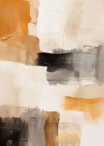 Splendeur abstraite dans les tons orange et beige