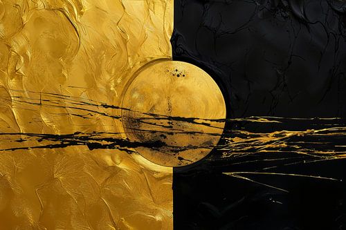 Zwarte gouden cirkel met zwart