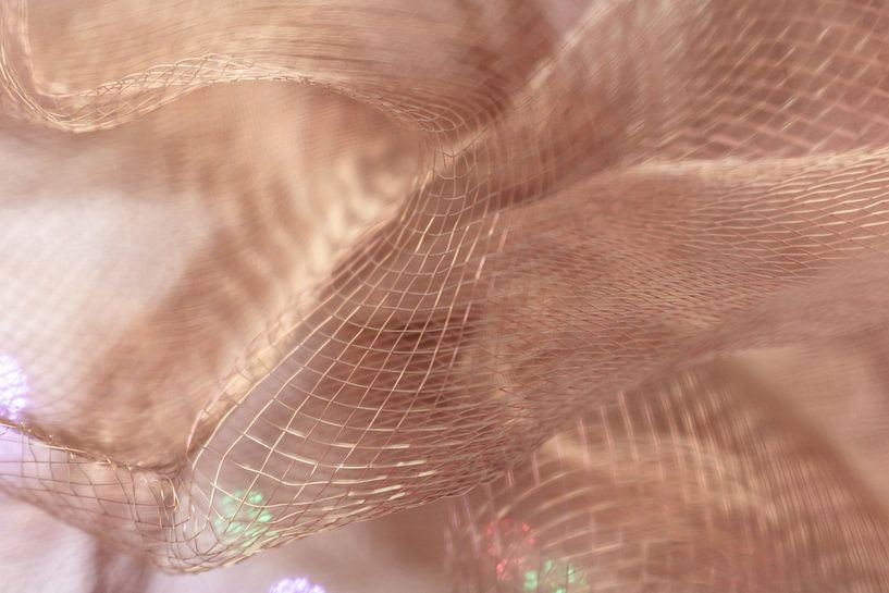Copper mesh with light reflections - Macro by Mixed media vector arts