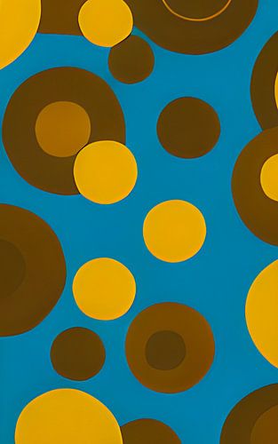 Abstracte circles bruin geel
