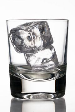 glas met ijsblokjes van jan van Welt