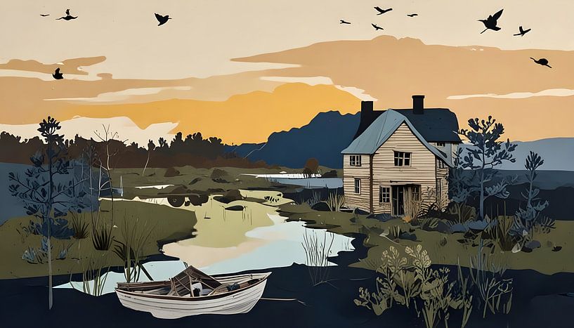 Huis aan een meer van Nick Wendt