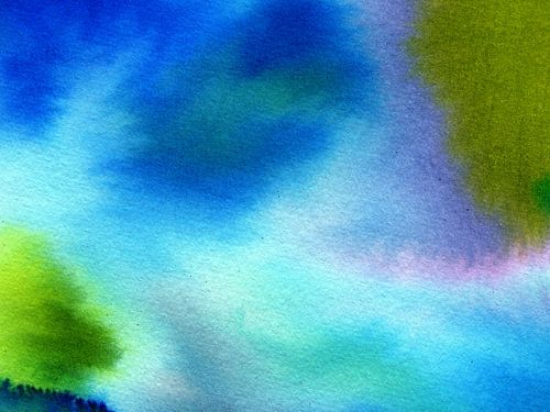 Een frisse duik - handgemaakt aquarel schilderij