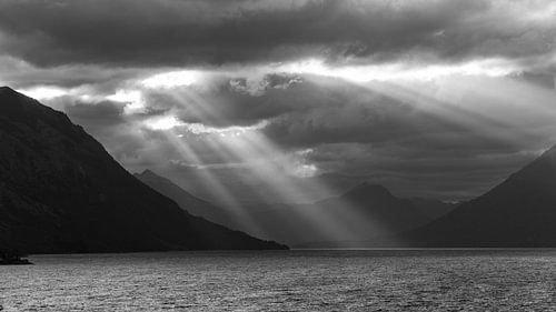 Wolkenstimmung schwarz-weiß Patagonien