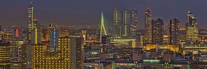 Rotterdams Stadtzentrum bei Nacht von Bob de Bruin