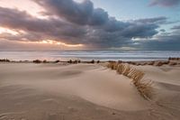 zonsondergang een dag na de storm