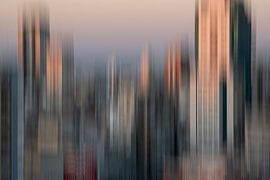 Skyline de Buenos Aires au coucher du soleil sur Christian Peters