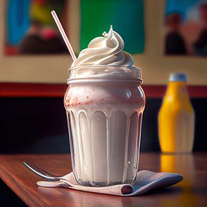 Verführerischer Milchshake Erdbeere