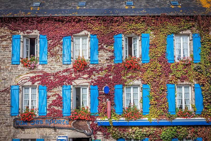 Historic stone house with wild wine in Saint-Thégonnec, Brittany by Christian Müringer
