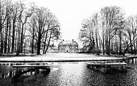 Winter in Zeist. Het sneeuw bij het Slot Zeist