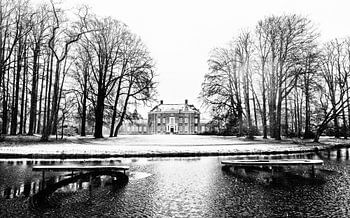 Winter in Zeist. The snow at the Castle Zeist