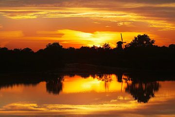 ? There at that mill ..........? Sunset mill water by R Smallenbroek
