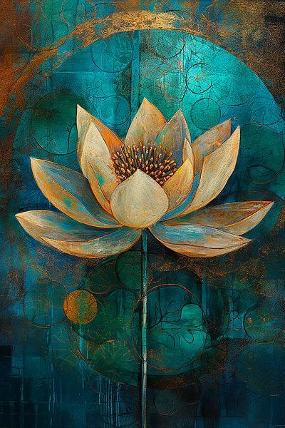 Nénuphar, avec une touche balinaise par Carla van Zomeren