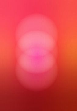 Retro jaren 70 neonkunst. Abstract kleurverloop in terra, oranje, roze van Dina Dankers