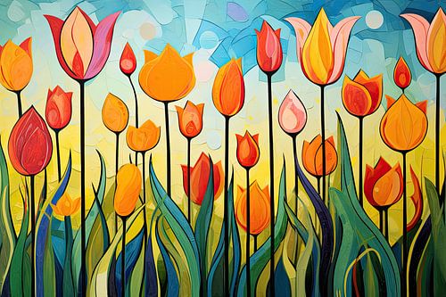 Abstracte tulpen
