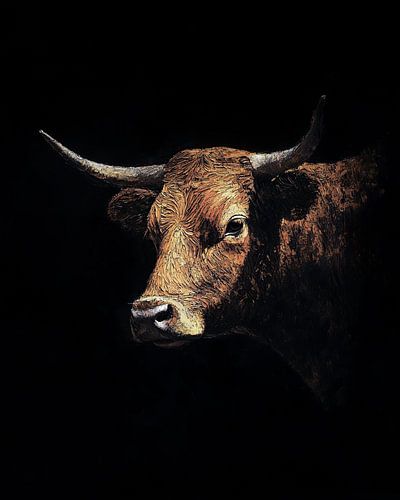 La vache brune majestueuse