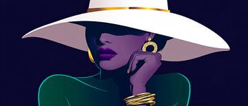 Elegance in the shade - Stylish muse Hidden beauty by Poster Art Shop