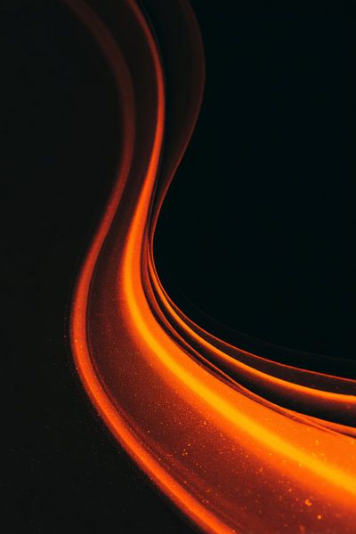 Onde lumineuse en orange Énergie fluide en ombre par Eva Lee
