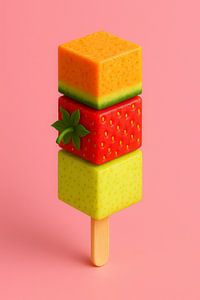Fruchtige Eiscreme-Kunst