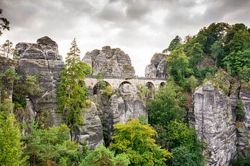 De Bastei brug in Saksisch Zwitserland van ManfredFotos