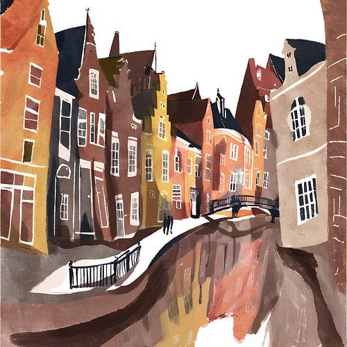 Mirrory - Utrecht Gracht schilderij