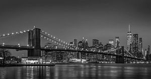 Manhattan Abend Skyline New York von Adelheid Smitt