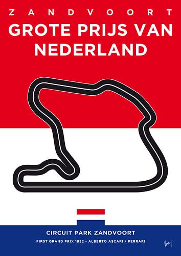 My F1 ZANDVOORT Race Track Minimal Poster by Chungkong Art