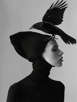 Zwarte kraanvogel van haroulita