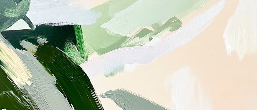 Un monde végétal abstrait dans des tons doux par Poster Art Shop