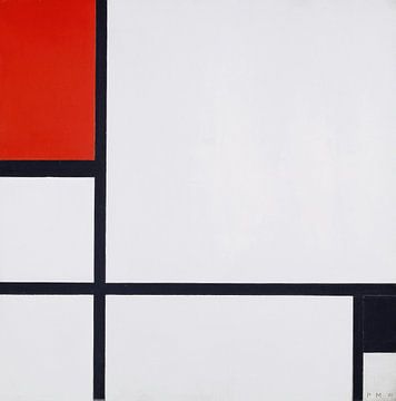 Compositie nr. I, met rood en zwart, Piet Mondriaan