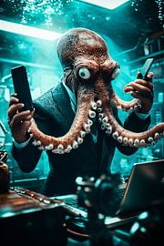 Octopus in suit with gadgets by Imperial Art House
