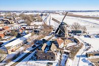 Mill in winter atmosphere by Ton Valk thumbnail