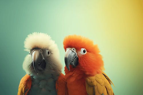 Bunte glückliche Vögel