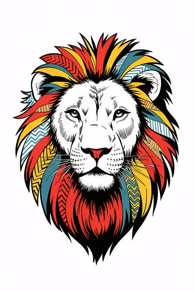 Colourful lion with dynamism by Imperial Art House