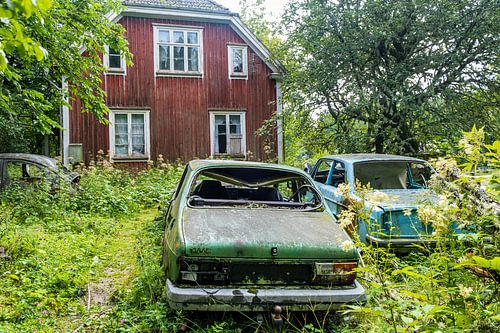 Bastnas Auto cemetery near Tocksfors in Sweden