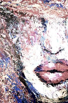 color portret palette knife by Dunja Paolo
