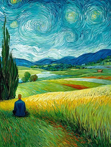 Contemplation sous des tourbillons d'étoiles