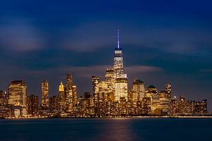 Lower Manhattan Skyline bei Nacht