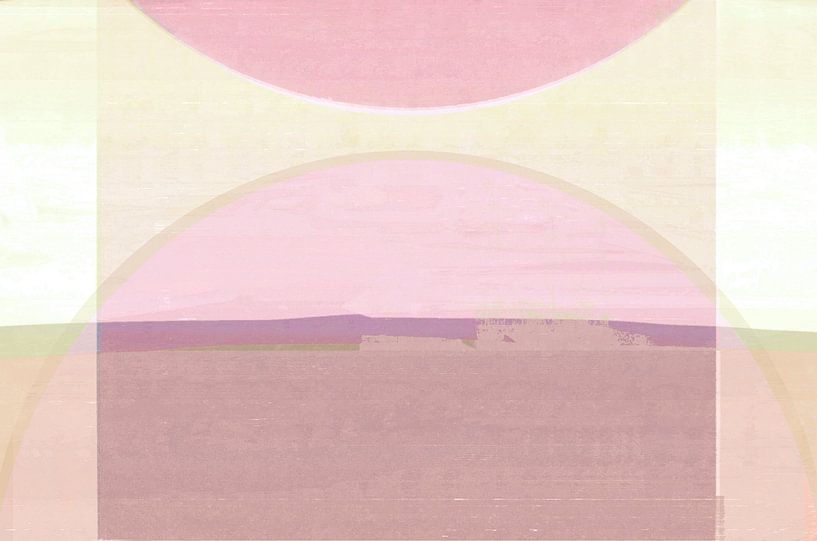 Abstrakte Bauhaus Formen Sanftes Pastell von FRESH Fine Art