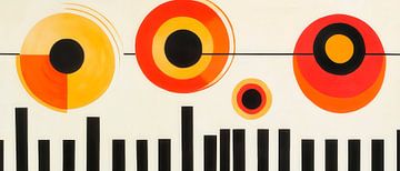 Coloured geometric shapes - Abstract by Poster Art Shop