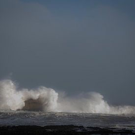 The ocean surf at Essaouira by Guido Rooseleer