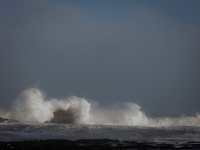 The ocean surf at Essaouira by Guido Rooseleer
