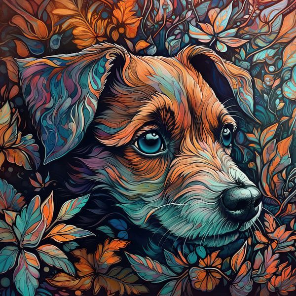  Hond No. 04 In Kleur by ARTEO Paintings