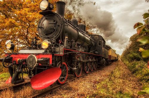 Miljoenenlijn  tijdens de herfst in Zuid-Limburg