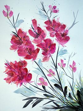 Stoeprand bloemen van Sebastian Grafmann