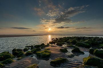 Coucher de soleil à Katwijk aan Zee sur Leo Kramp Fotografie