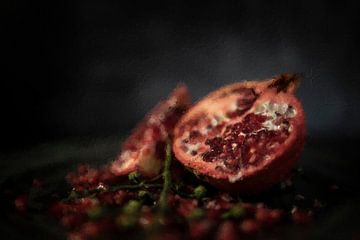 Pomegranate Still Life by Digitale Schilderijen