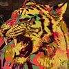 Tigre dans le style de l'art contemporain sur The Art Kroep