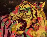 Tigre dans le style de l'art contemporain par The Art Kroep Aperçu