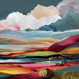 Fluss der Farbe und Baum von Bianca ter Riet